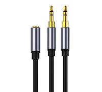 YPBEW Cavo di prolunga per auricolari, jack da 3,5 mm maschio a 2 femmina, splitter per cuffie per computer, cellulari, auricolari