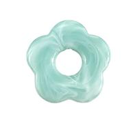 YPBEW Ciondolo a forma di fiore con cinque petali e foro singolo, ciondoli in resina, accessori per la creazione di gioielli, ciondoli a forma di fiore per collane da donna, One Size, come descritto