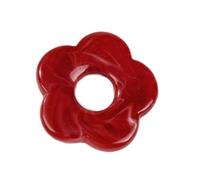 YPBEW Ciondolo a forma di fiore con cinque petali e foro singolo, ciondoli in resina, accessori per la creazione di gioielli, ciondoli a forma di fiore per collane da donna, One Size, come descritto
