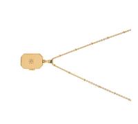 YPBEW Collana con medaglione alla a forma cuore per donna, gioielli bohémien in acciaio inossidabile, catena portatile a goccia d ' olio per stratificare la collana quotidiana