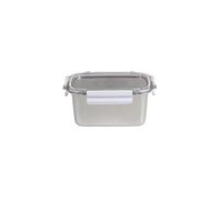 YPBEW Contenitore per alimenti rettangolare in acciaio inox con coperchio, impilabile, rotonda, per uso domestico ed esterno, soluzione di archiviazione per cucina