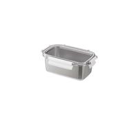 YPBEW Contenitore per alimenti rettangolare in acciaio inox con coperchio, impilabile, rotonda, per uso domestico ed esterno, soluzione di archiviazione per cucina