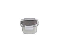 YPBEW Contenitore per alimenti rettangolare in acciaio inox con coperchio, impilabile, rotonda, per uso domestico ed esterno, soluzione di archiviazione per cucina