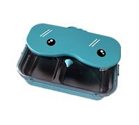 YPBEW Contenitore portapranzo versatile a 2/4 scomparti, a prova di perdite, blu, portatile, per alimenti caldi, frutta, contai, con scomparto per ghiaccio con borsa accessori Yumbox per bambini e