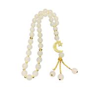 YPBEW Delicati perline vetro Croce Rosario Braccialetti Pendenti vibranti per donna Uomo Catena religiosa a mano Pregare Meditazioni Strumento preghiera