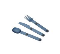 YPBEW Dining Essential 3 Pezzi Alluminio Utensili Set Forchetta Cucchiaio Portatile Campeggio Posate Rustproof Alluminio Utensili Da Campeggio
