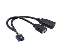 YPBEW Efficiente porta anteriore di tipo C USB+adattatore di tipo E converte 9PIN in USB 2.0 per versatilità Cavo di connessione del computer Adattatore USB da 15 cm