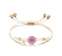 YPBEW Elegante Braccialetto in Corda con Fiori, Gioielli per Compleanno da Donna Bracciale in Corda da Donna, Perfetto per Compleanni e Occasioni Speciali Gioielli Compleanno