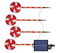 YPBEW Luce solare Candy della decorazione di Natale con IP65 impermeabile LED per il giardino e il partito Uso LED Decorazione di Natale a propulsione solare