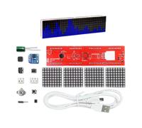 YPBEW Materiali per Kit visualizzatori Musicali con modulo per esercitazioni Saldatura Matrici a Punti Integrate Visualizzazione ' Ora Matrici LED Kit Orologio Orologio visualizzatore Musicale