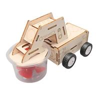 YPBEW Modello auto spazzatrice in legno per assemblaggio macchine per la pulizia creativa per l ' insegnamento in isica e fondamenti ingegneria Auto per la pulizia in legno