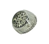 YPBEW Orologio a cerchio Smooth Margay Plan, gioiello inossidabile, regalo per le donne, moderno, semplice, moderno, casual