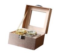 YPBEW Orologio moderno Orologio Contenitore per gioielli Custodia trasparente Pannello frontale Multifunzionale per uso domestico Finestra trasparente Scatola per esposizione antipolvere per orologi