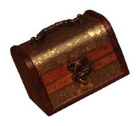YPBEW Scatola multifunzionale per gioielli resistente alla ruggine, struttura in legno e pelle, adatta per viaggi e casa, scatola di legno vintage
