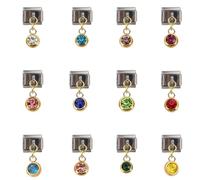 YPBEW Set di 12 anelli per cinturino in pietra con attacco in acciaio inox, accessorio per gioielli, Misura unica, come descritto, come descritto