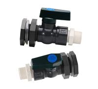 YPBEW Set di beccucci per botti Pratico 3/4 pollici GHT Valvole con adattatore per paratia per serbatoi d'acqua e piscine Valvole paratia Set paratia