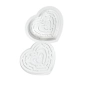 YPBEW Stampi per cioccolato, labirinti a forma di cuore, in silicone, per decorare torte, mousse, torte, pasticcini, cioccolato, antiaderente, facile da pulire