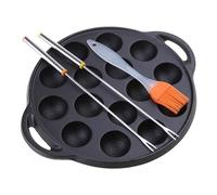 YPBEW Stampo in ghisa con 15 fori per Takoyaki Pan Takoyaki Maker polpette di carne perfetta per riunioni di famiglia