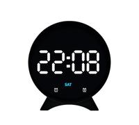 YPBEW Sveglia Digitale silenziosa Regolazione Automatica della Luce Calendario Visualizzazione della Temperatura Home Deck Orologio da scrivania virtuale