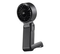 YPBEW Ventilatore da tavolo multifunzionale con display a velocità regolabile e supporto per smartphone Ventola manuale leggera Raffreddamento del display digitale