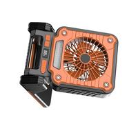 YPBEW Ventilatore elettrico portatile solare con luci a LED per tende, gancio da campeggio per auto e ricarica solare USB per escursionismo, pesca, ventilatore da campeggio con luce