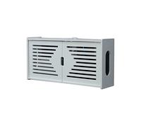 YPBEW Wifi Router Scatola di Immagazzinaggio Mensola Appeso A Parete Staffa di Legno Libero Punzonatura Organizzatore Wifi Router Box