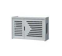 YPBEW Wifi Router Scatola di Immagazzinaggio Mensola Appeso A Parete Staffa di Legno Libero Punzonatura Organizzatore Wifi Router Box