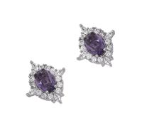 YPBEW Zirconi Auricolare Morsetto Rames Durabilità Elegante Viola Gioielli Design Sicuro per Attivi Commuters Auricolare Clip con Zirconia