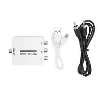 YPbPr to CVBS Converter Mini Audio Video Adapter with USB Power Cable for Projectors Monitors TVs Signal Conversion Device ABS Material 1080P Resolution