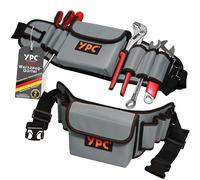 YPC ProBelt - Cintura portautensili professionale con grande tasca per unghie, 7 scomparti e un passante per martello, borsa per attrezzi vuota, borsa per attrezzi, cintura artigianale