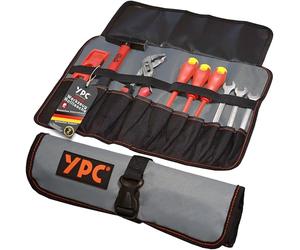 YPC VarioRoll L - 45 x 32 cm, 10 scomparti e 4 passanti di sostegno, borsa per attrezzi, borsa per attrezzi, cacciavite e chiavi combinate vuote