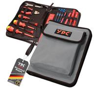 YPC ZipCaddy XL - Portautensili 31 x 23 x 5 cm, organizer per attrezzi con grande tasca esterna e 34 passanti di tenuta, borsa per attrezzi, custodia per chiavi a forchetta, custodia per strumenti..