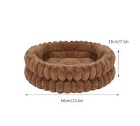 YPDOPORA Cuccia per Gatti da Interno, Cuccia Rotonda Ortopedica Lavabile per Gattini, Cuccia Super Morbida in Pile di Velluto A Coste con Fodera Lavabile Rimovibile E Fondo Antiscivolo,Bianca,M