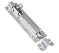 YPEZASDLW Serratura per porta, in acciaio inox, serratura a scorrimento, confezione da 2 lucchetti a chiavistello, in acciaio inox ispessito per porta, serratura scorrevole spazzolata con viti