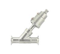 YPEZASDLW Valvola a sede inclinata pneumatica a Montaggio rapido DN25 16 Bar Valvola a sede inclinata in Acciaio Inox 304 Guarnizione in PTFE(Double Acting)