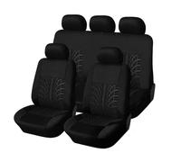 YPFYBHD Set di coprisedili per Auto, Compatibile per Ford Fiesta MK7 2011-2017, Accessori Interni per la Protezione Completa dei sedili (5 posti),2-Black