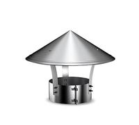 YPGFLMEK Comignolo Antivento Antipioggia per Camino in Acciaio Inox 304 Tetto per Canalizzazione Cappuccio Comignoli per Canalizzazione A Forma di Cono Superiore(240mm)