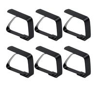 Yphzmtz 6 mollette per tovaglia grande in acciaio inox, 8 x 7 cm, mollette per tovaglia, mollette per famiglia, attività all'aperto, picnic, feste, matrimoni, adatte per molti tipi di tavolo (nero)