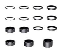 Yphzmtz Set di 15 distanziatori per bicicletta, 7 misure, in fibra di carbonio, per bici da strada, distanziatori per bicicletta, 1 mm/2 mm/3 mm/5 mm/10 mm/15 mm/20 mm