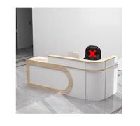 YPIOUREN Banco Reception Moderno In Legno A Forma Di L, Banco Reception Con Spazio Di Archiviazione, Banco Cassa Moderno, Banco Reception, For Ufficio Cassa/salone Di Bellezza(Maple,140cm/47.2in)