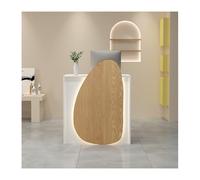 YPIOUREN Bancone Cassiere Aperto, Semplice Mobiletto Cassiere, Moderna Reception Con Cassetto Chiudibile A Chiave, Moderno Tavolo Reception Con Cassetto, For Salone, Hall, Negozio(Wood,60cm/23.6in)