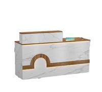 YPIOUREN Bancone For La Vendita, Bancone For Reception Con Cassetti Chiudibili A Chiave, Bancone For Reception Moderno Con Bancone, For Ufficio Di Cassa/salone Di Bellezza/atrio(Walnut,RIGHT_100CM/39.