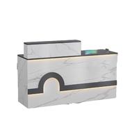 YPIOUREN Bancone For La Vendita, Bancone For Reception Con Cassetti Chiudibili A Chiave, Bancone For Reception Moderno Con Bancone, For Ufficio Di Cassa/salone Di Bellezza/atrio(Gray,RIGHT_140CM/55.1I