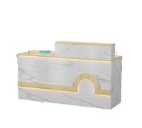 YPIOUREN Bancone For La Vendita, Bancone For Reception Con Cassetti Chiudibili A Chiave, Bancone For Reception Moderno Con Bancone, For Ufficio Di Cassa/salone Di Bellezza/atrio(Maple,LEFT_140CM/55.1I