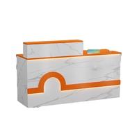 YPIOUREN Bancone For La Vendita, Bancone For Reception Con Cassetti Chiudibili A Chiave, Bancone For Reception Moderno Con Bancone, For Ufficio Di Cassa/salone Di Bellezza/atrio(Orange,RIGHT_100CM/39.