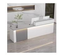 YPIOUREN Bancone Moderno For Schedari, Bancone Cassa A L, Bancone Reception In Legno, Bancone Reception, Bancone Reception Moderno, For Ufficio, Hall, Salone Di Bellezza(Gray,LEFT_100CM/39.4IN)