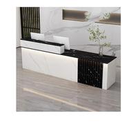 YPIOUREN Bancone Moderno For Schedari, Bancone Cassa A L, Bancone Reception In Legno, Bancone Reception, Bancone Reception Moderno, For Ufficio, Hall, Salone Di Bellezza(Black,RIGHT_100CM/39.4IN)