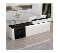 YPIOUREN Bancone Moderno For Schedari, Bancone Cassa A L, Bancone Reception In Legno, Bancone Reception, Bancone Reception Moderno, For Ufficio, Hall, Salone Di Bellezza(Black,LEFT_100CM/39.4IN)