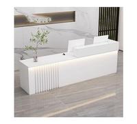 YPIOUREN Bancone Moderno For Schedari, Bancone Cassa A L, Bancone Reception In Legno, Bancone Reception, Bancone Reception Moderno, For Ufficio, Hall, Salone Di Bellezza(White,LEFT_120CM/47.2IN)