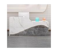 YPIOUREN Bancone Reception, Bancone Moderno For Negozi, Banco Cassa For Negozi, Banco Cassa For Negozi Con Luci A LED, For Hall, Negozi, Uffici Domestici, Sale Di Ricevimento(Gray,RIGHT_100CM/39.3IN)